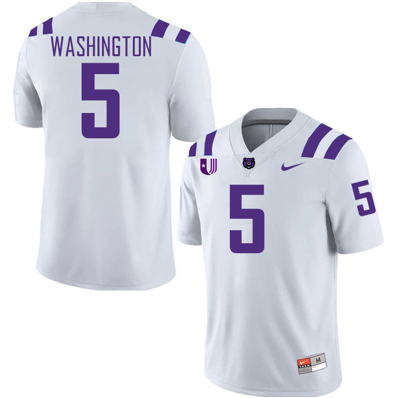 Central Arkansas Bears #5 Marcus Washington College Football Jerseys,Uniforms Stitched-White